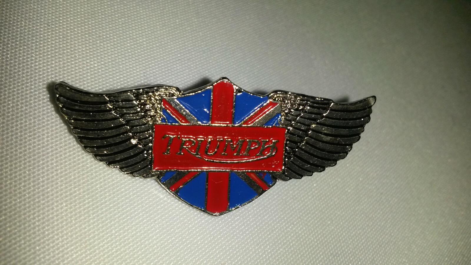 10 pins lot Triumph British Bikes Logo with wings and Union Jack flag pin pin's