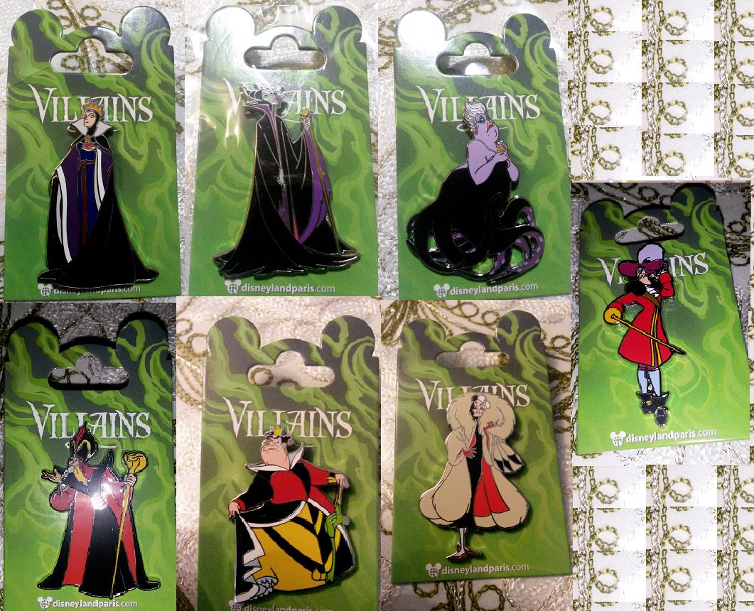 New Villains Series 7 pins set Disney Paris DLRP DLP September 2018 Pin