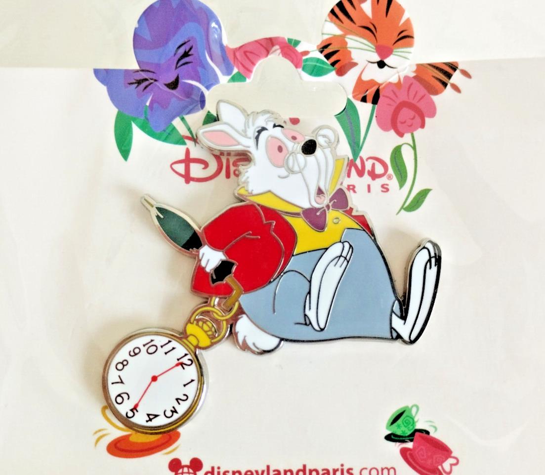 Alice's Rabbit with Clock Disney Land Paris Dlrp Dlp 2023 Big Pin