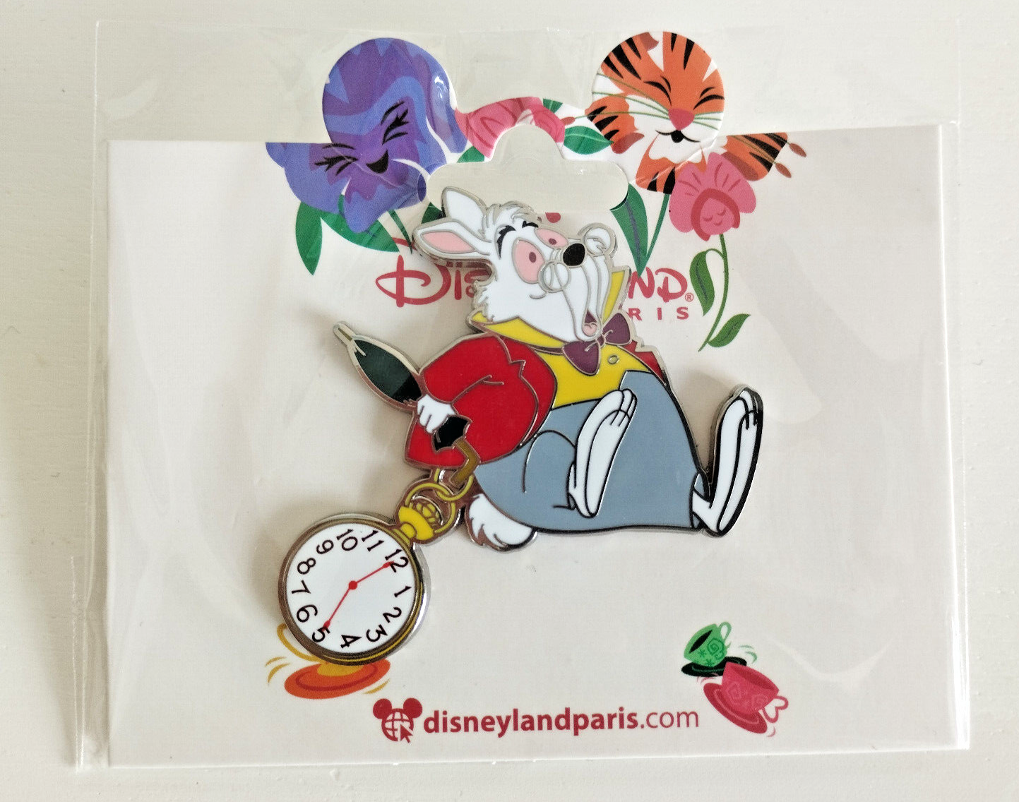 Alice's Rabbit with Clock Disney Land Paris Dlrp Dlp 2023 Big Pin