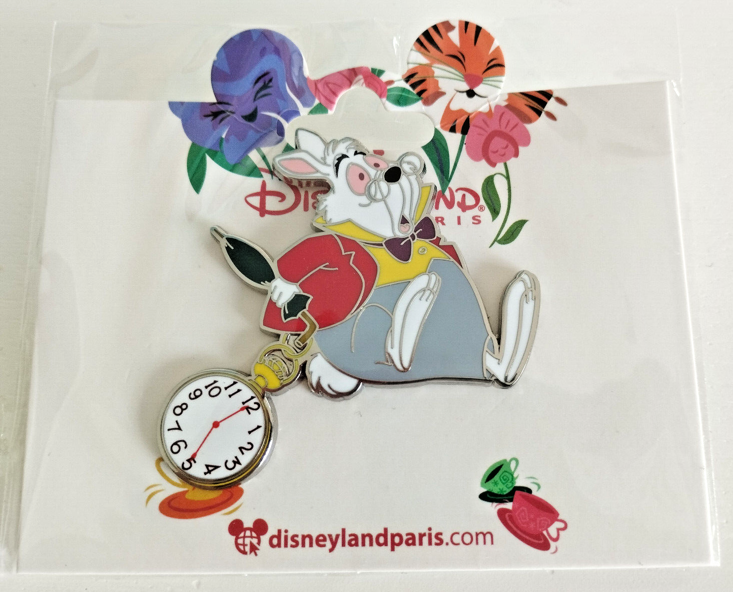 Alice's Rabbit with Clock Disney Land Paris Dlrp Dlp 2023 Big Pin