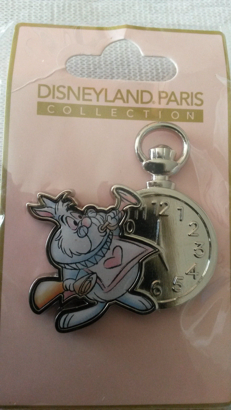 Pastel White Rabbit and Pocket Watch (Alice) Disney Paris Dlrp Dlp June 2017 Pin