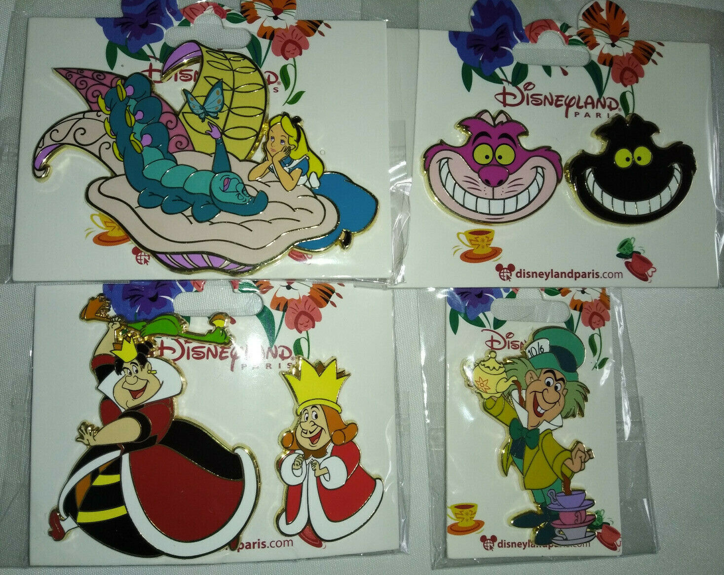 Alice Caterpillar Mad Hatter Cheshire Queen Disney Paris Dlp 2019/2022 8 Pins