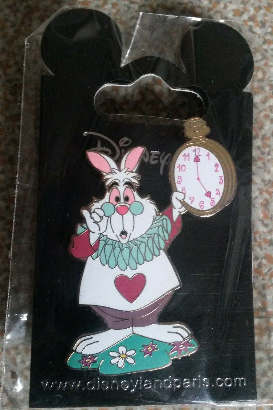 White Rabbit w Clock ( Alice in Wonderland ) Disney Land Paris Dlrp Dlp 2011 pin