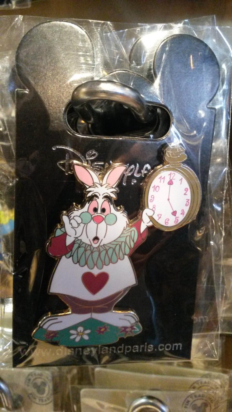 White Rabbit w Clock ( Alice in Wonderland ) Disney Land Paris Dlrp Dlp 2011 pin