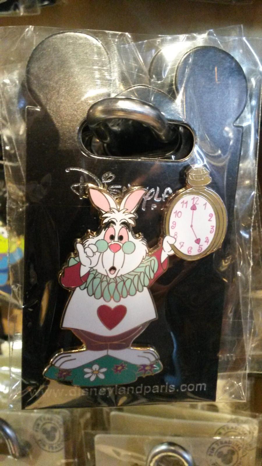 White Rabbit w Clock ( Alice in Wonderland ) Disney Land Paris Dlrp Dlp 2011 pin