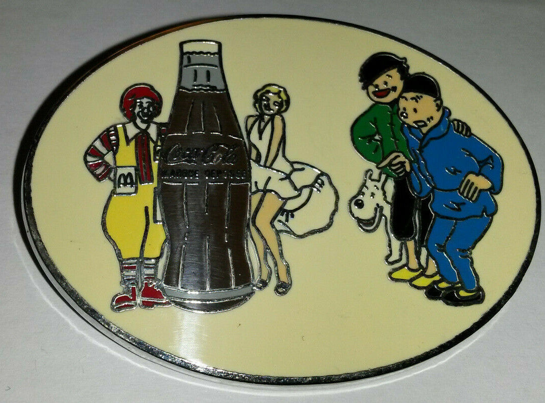 Tintin Milou Tchang Le Lotus Bleu Marilyn Coca Cola Mc Donald White Limited Pin