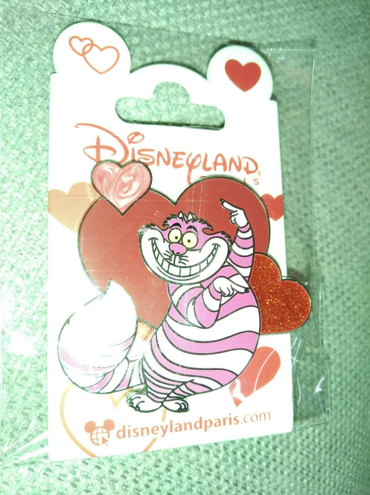 Cheshire in Heart Valentine Series Disney Land Paris Dlp Dlrp 2022 Glitter Pin