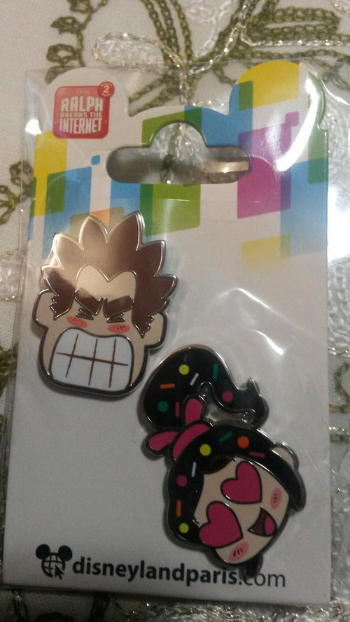 2 Emoji Vanellope & Ralph 2.0 Disney Paris Dlrp Dlp 2019 New January pins