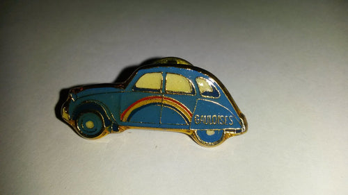 2CV Deux Chevaux Deudeuche CITROEN blue RAINBOW ARC EN CIEL GAULOISE PIN PIN'S