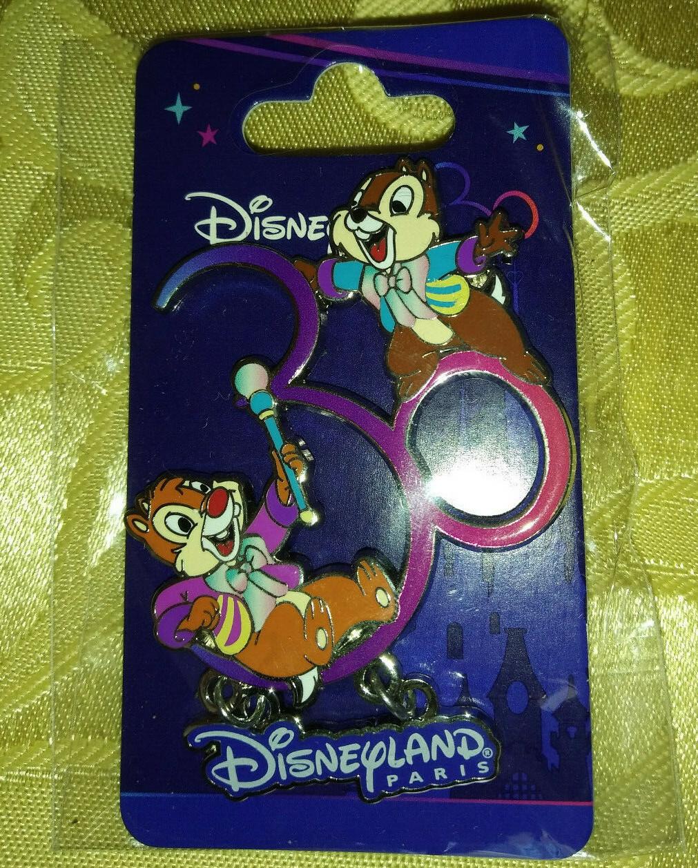 30th Anniversary Chip & Dale Disney Land Paris Dlrp Dlp March 2022 Dangle Pin