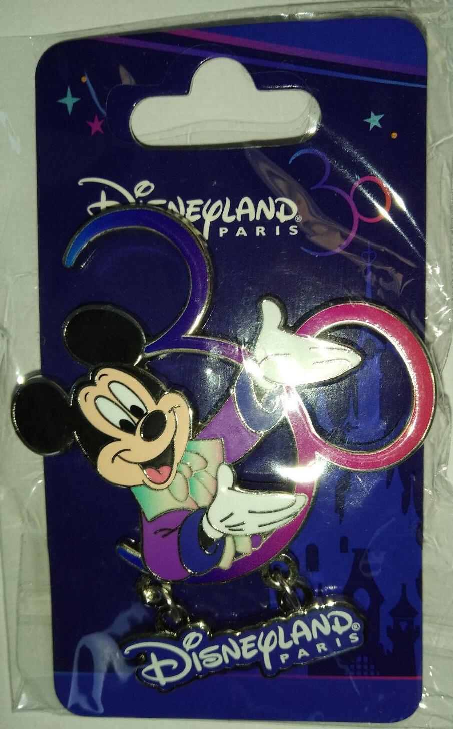 30th Anniversary Mickey Disney Land Paris Dlrp Dlp March 2022 Dangle Pin