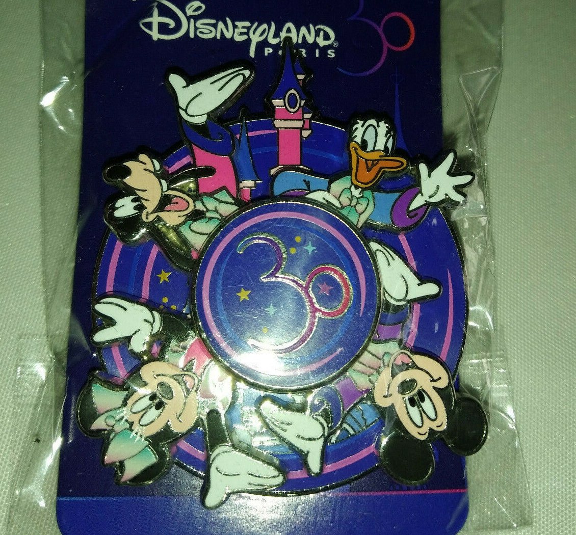 30th Anniversary Mickey Donald Goofy Minnie Disney L Paris Dlp 2022 Spinner Pin
