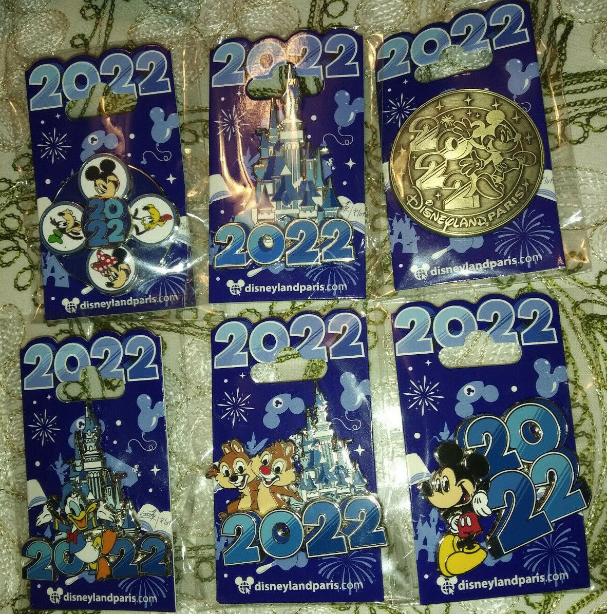 30th Anniversary Park Castle Disney Paris Dlrp Dlp January 2022 Set 6 Pins
