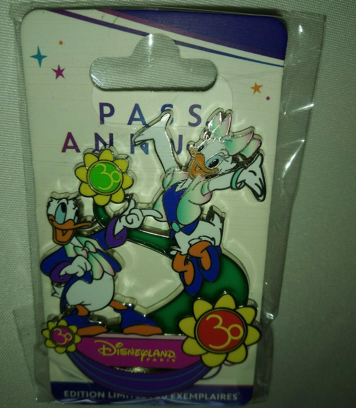 30th Pass Annuel Anniversary Donald Daisy Disney Land Paris LE 700 Dlp 2022 Pin