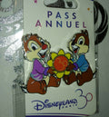 30th Pass Annuel Chip and Dale with flower Disney Land Paris Dlp 2022 Pin