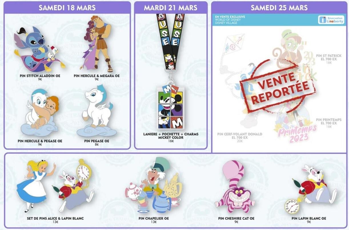Alice Mad Hatter Rabbit Cheshire Disney Land Paris Dlrp Dlp 2023 4 Pins Set