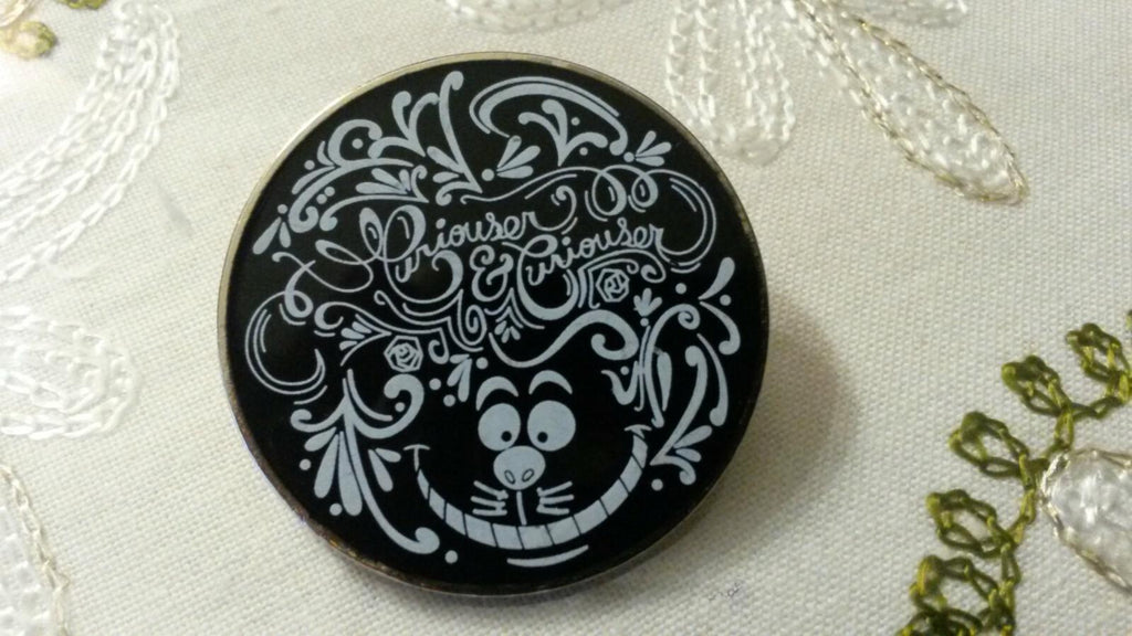 Alice Sketch Booster Set Cheshire Cat Only Disney Paris Dlrp Dlp 2014 Round Pin