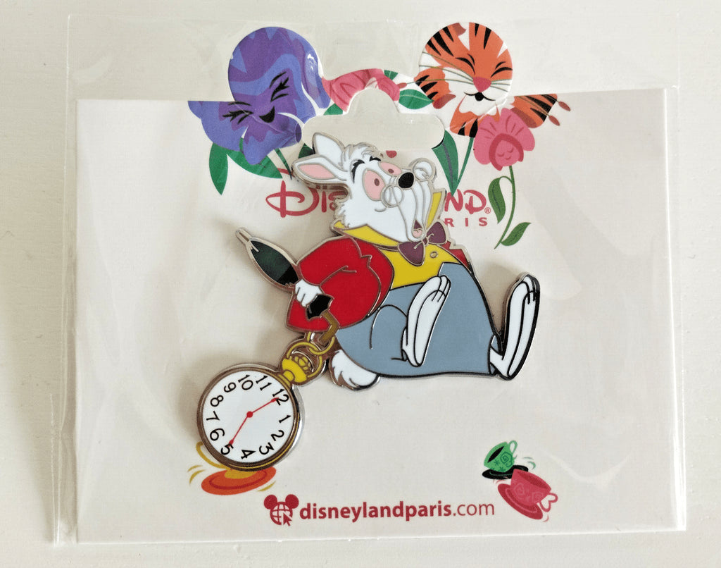 Alice's Rabbit with Clock Disney Land Paris Dlrp Dlp 2023 Big Pin