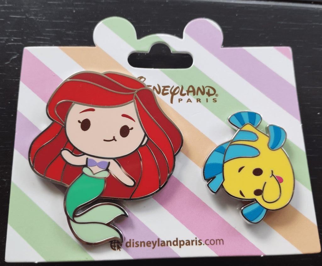 Ariel & Flounder Princess and Sidekicks Set Disney Land Paris Dlp Feb 2025 Pin