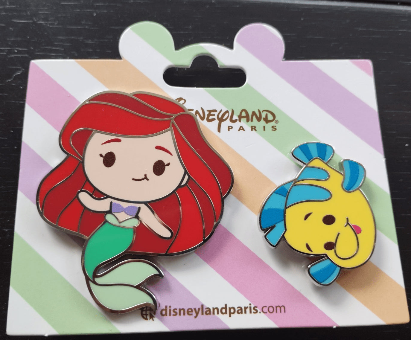 Ariel & Flounder Princess and Sidekicks Set Disney Land Paris Dlp Feb 2025 Pin