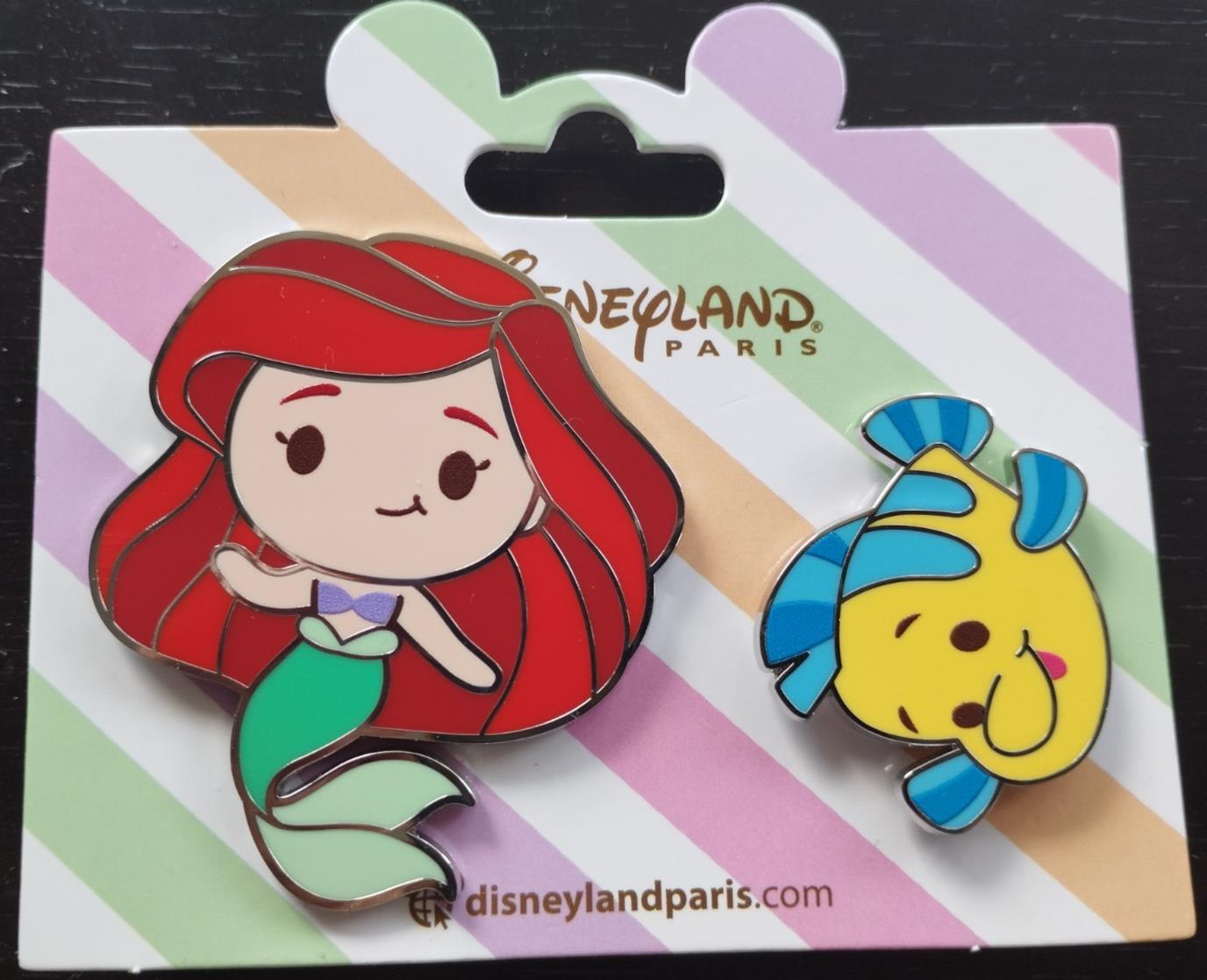 Ariel & Flounder Princess and Sidekicks Set Disney Land Paris Dlp Feb 2025 Pin