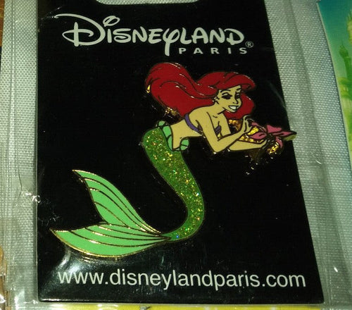 Ariel Princess as the little mermaid Disney Land Paris Dlrp Dlp 2009 glitter Pin