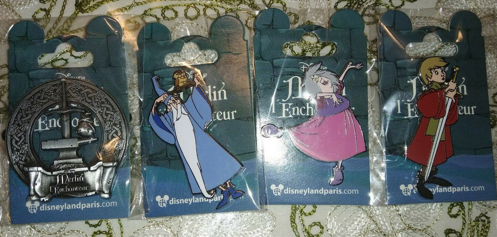 Arthur Mim Merlin Archimedes Sword in the Stone Disney Paris Dlrp Dlp 2022 4 Pin