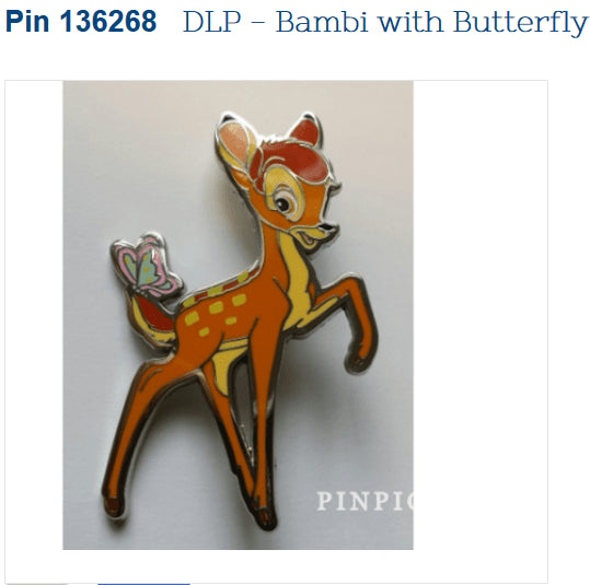 Bambi with Butterfly Disney Land Paris Dlrp Dlp 10th August 2019 pin sold out
