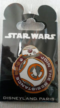 BB - 8 Join the Resistance Star Wars Disney Land Paris Dlrp Dlp 2015 Spinner Pin