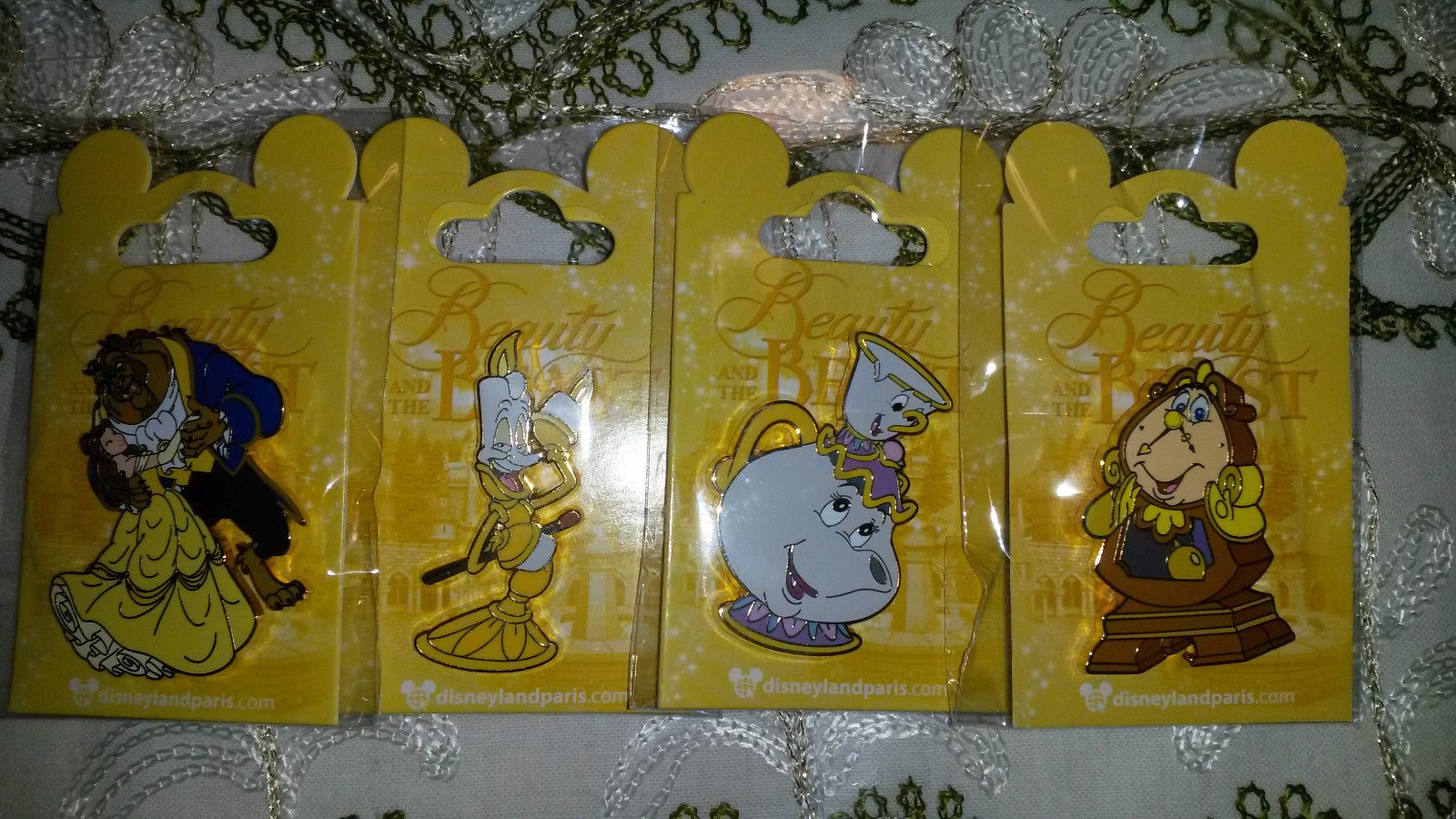 Beauty and Beast Lumiere Big Ben Potts Chip 2017 4 Pins DLP Disney Land Paris