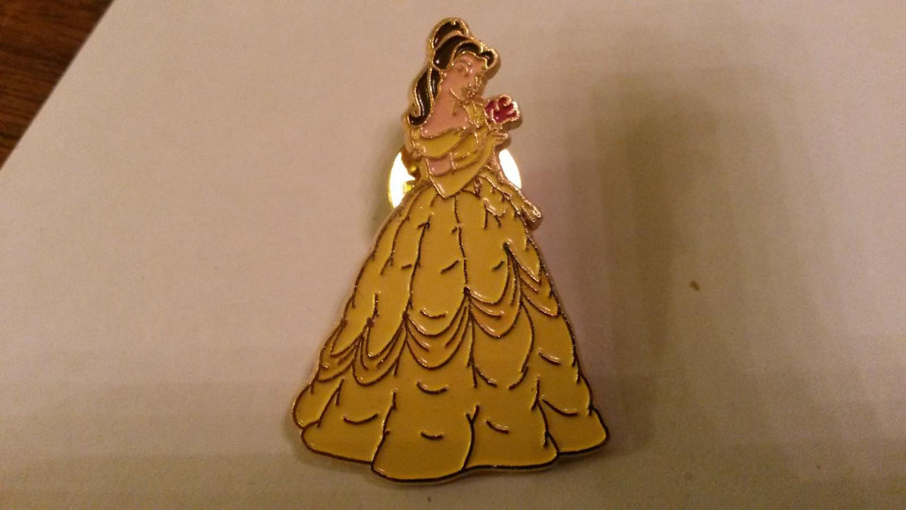 Beauty and the Beast - Belle Holding Red Rose in gown European Disney pin