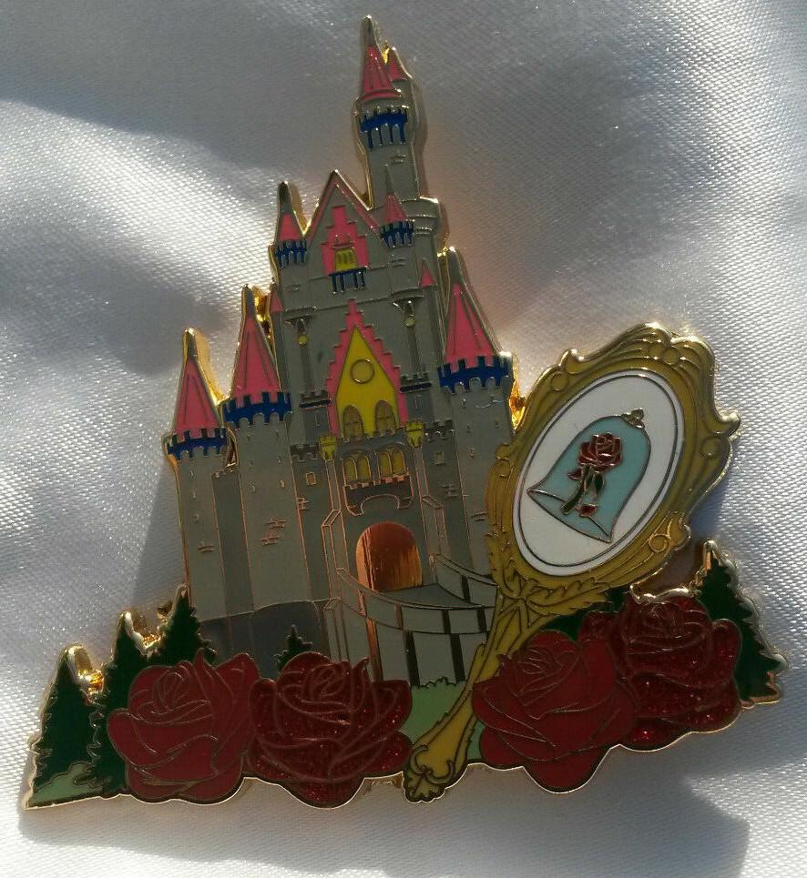 Beauty and the Beast Castle Glitter roses LE100 fairy - tale - pins Pin