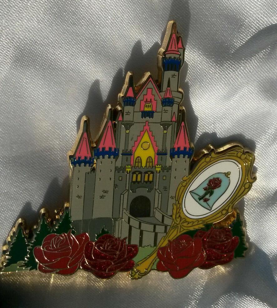 Beauty and the Beast Castle Glitter roses LE100 fairy - tale - pins Pin