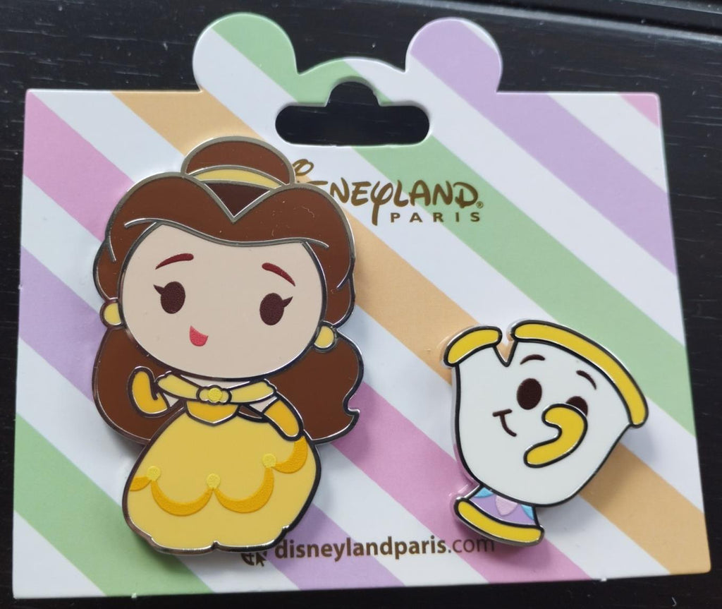 Belle and Chip Cute Princess and Sidekicks Set Disney L Paris Dlp Feb 2025 Pin