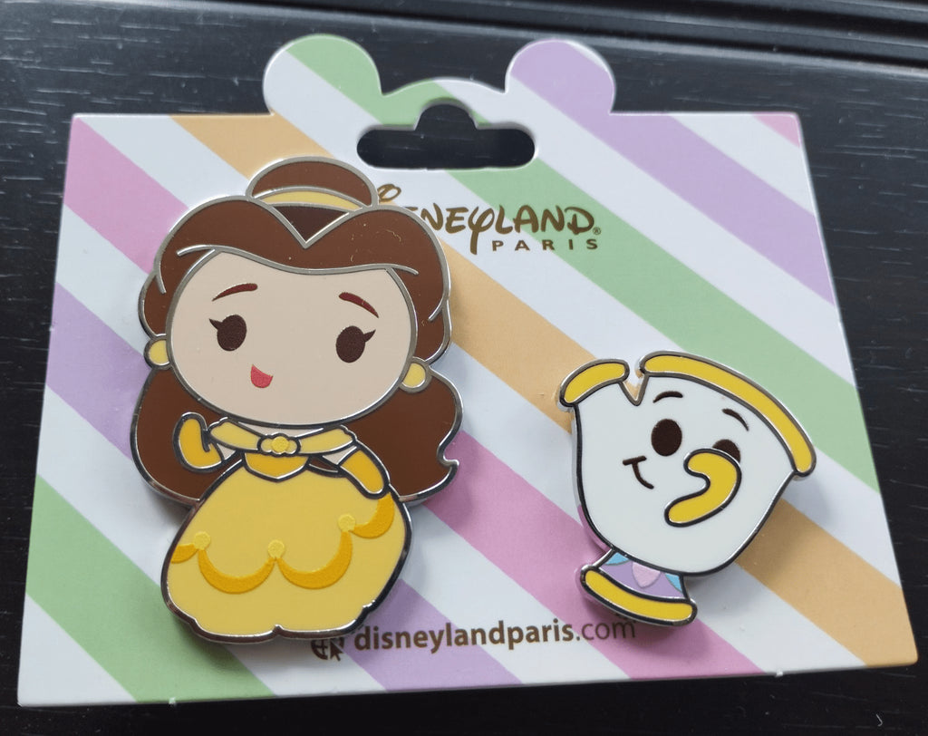 Belle and Chip Cute Princess and Sidekicks Set Disney L Paris Dlp Feb 2025 Pin