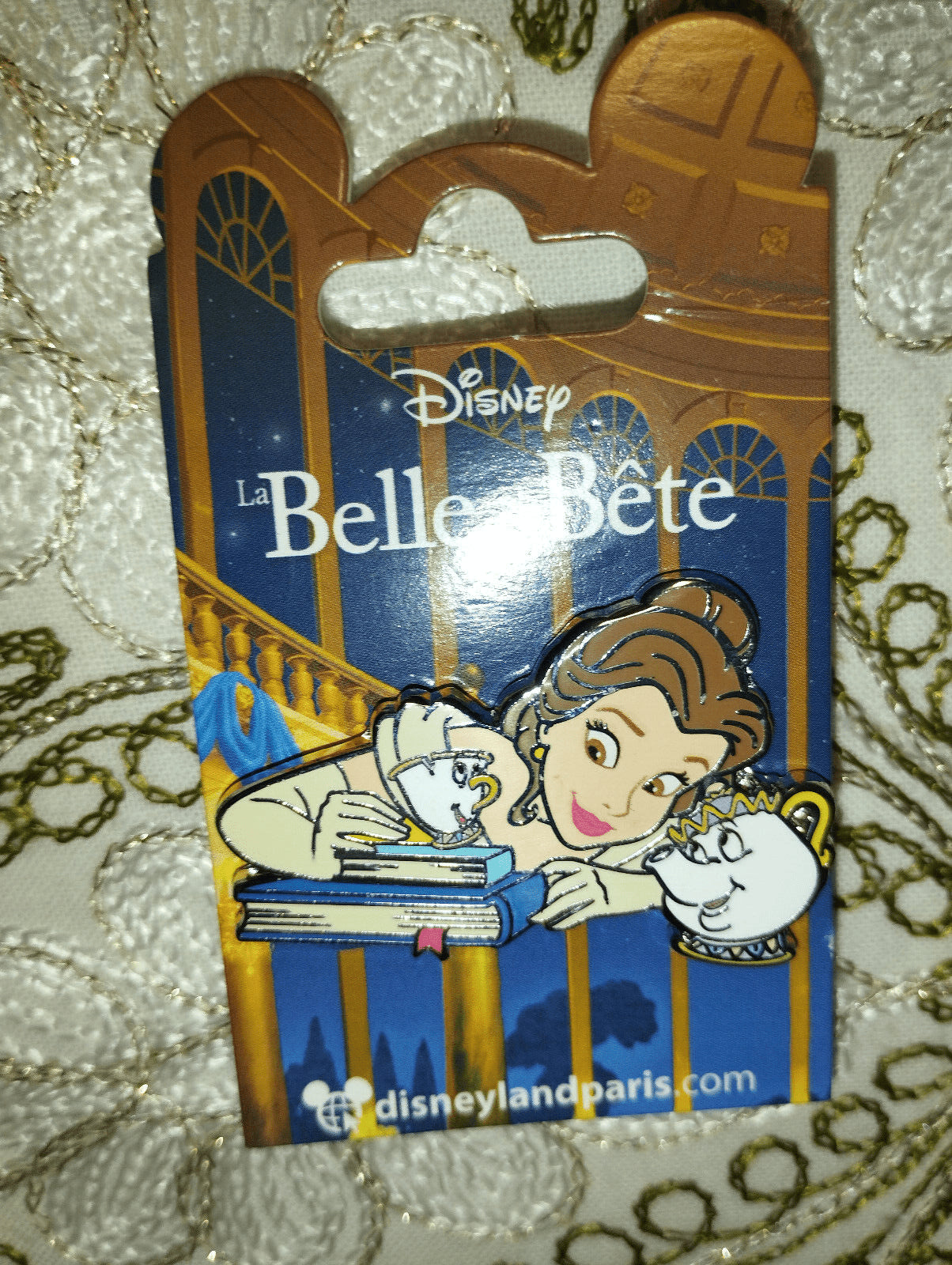 Belle Chip Pot on Books Beauty and the Beast Disney Land Paris Dlp Dec 2023 Pin