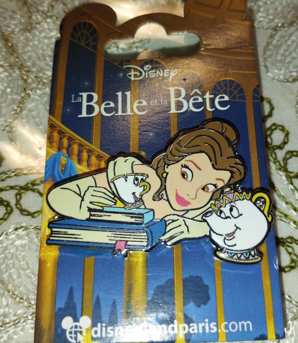 Belle Chip Pot on Books Beauty and the Beast Disney Land Paris Dlp Dec 2023 Pin