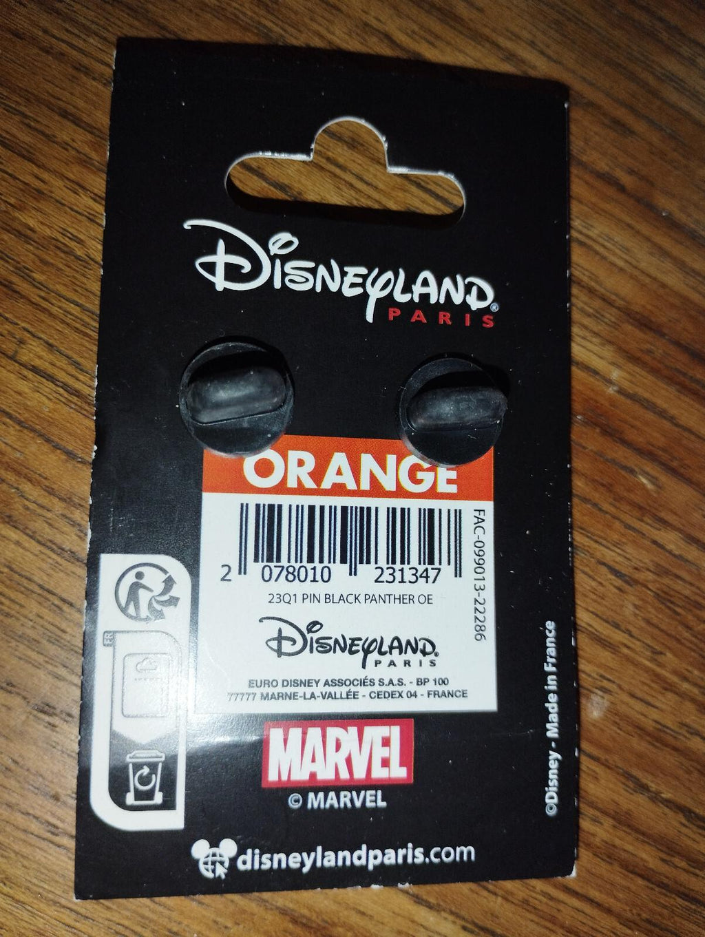 Black Panther Mask Logo Avengers Marvel Land Disney Paris Dlp 2023 Pin