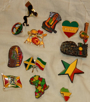 ボブ・マーリーとラスタカラー 13ピンズセット