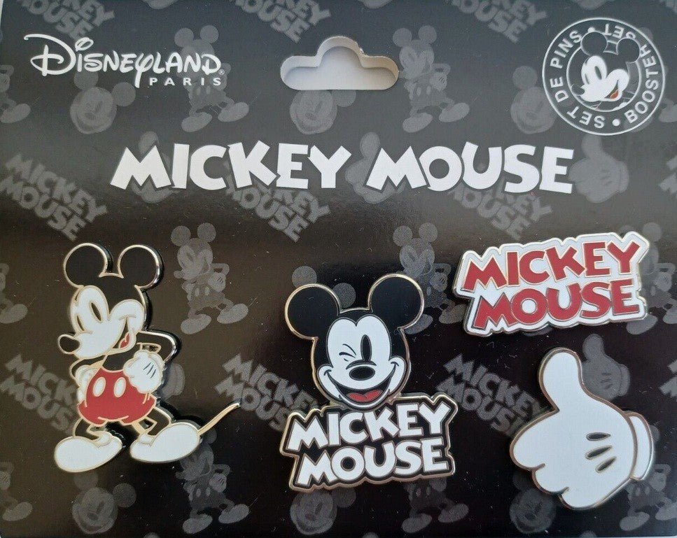 Booster Pack 4 pins - Mickey Mouse Disney Land Paris Dlp May 2018 Pin set