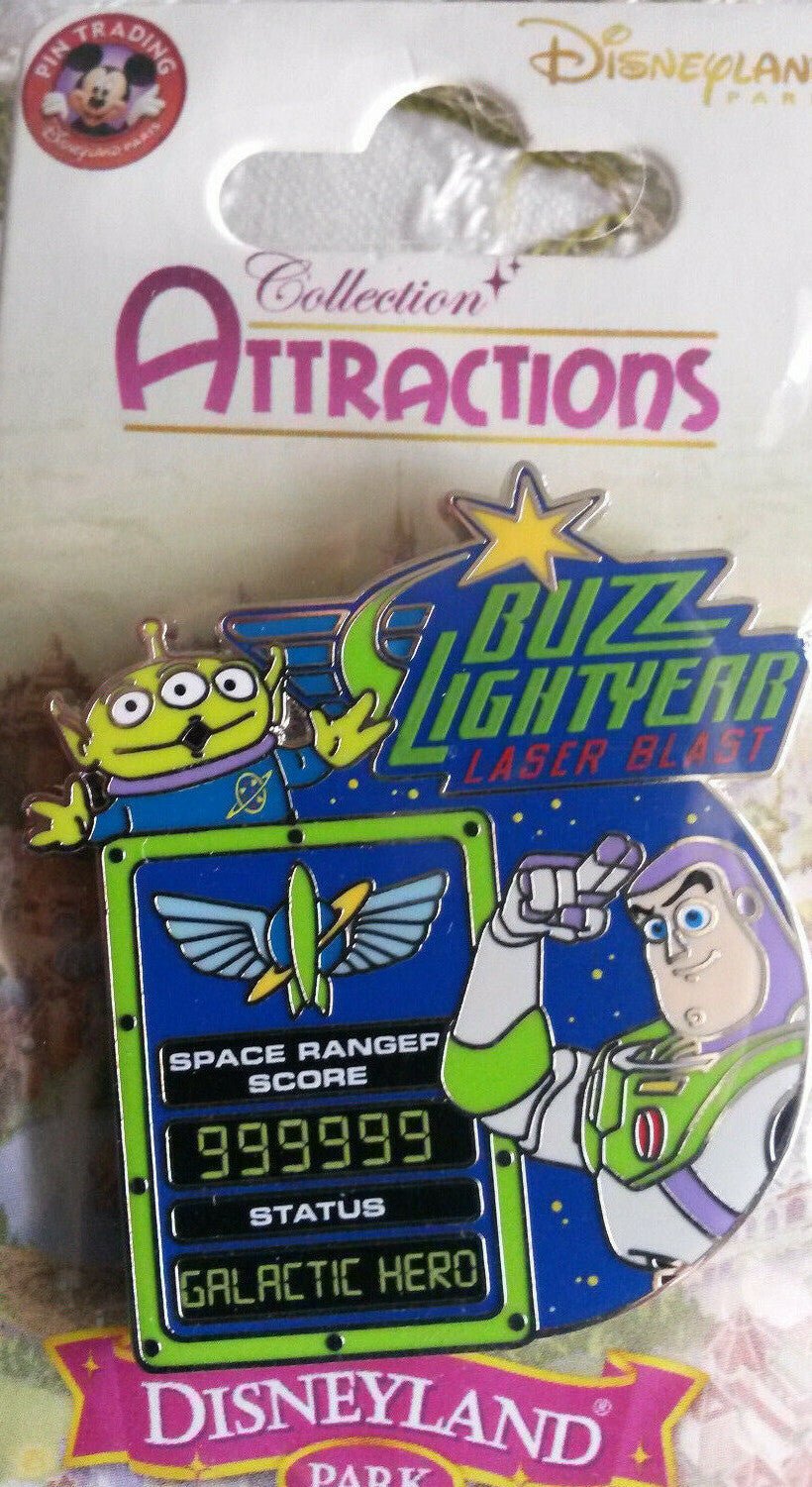 Buzz Lightyear Laser Blast Attraction Series Disney Paris Dlrp Dlp 2014 Pin