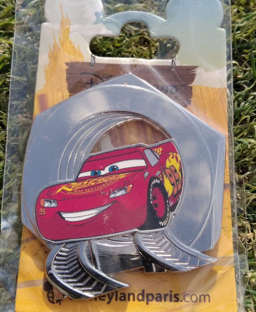 Cars Flash McQueen Tow Mater Logo 3 pins set Disney Land Paris DLP Nov 2022 Pin