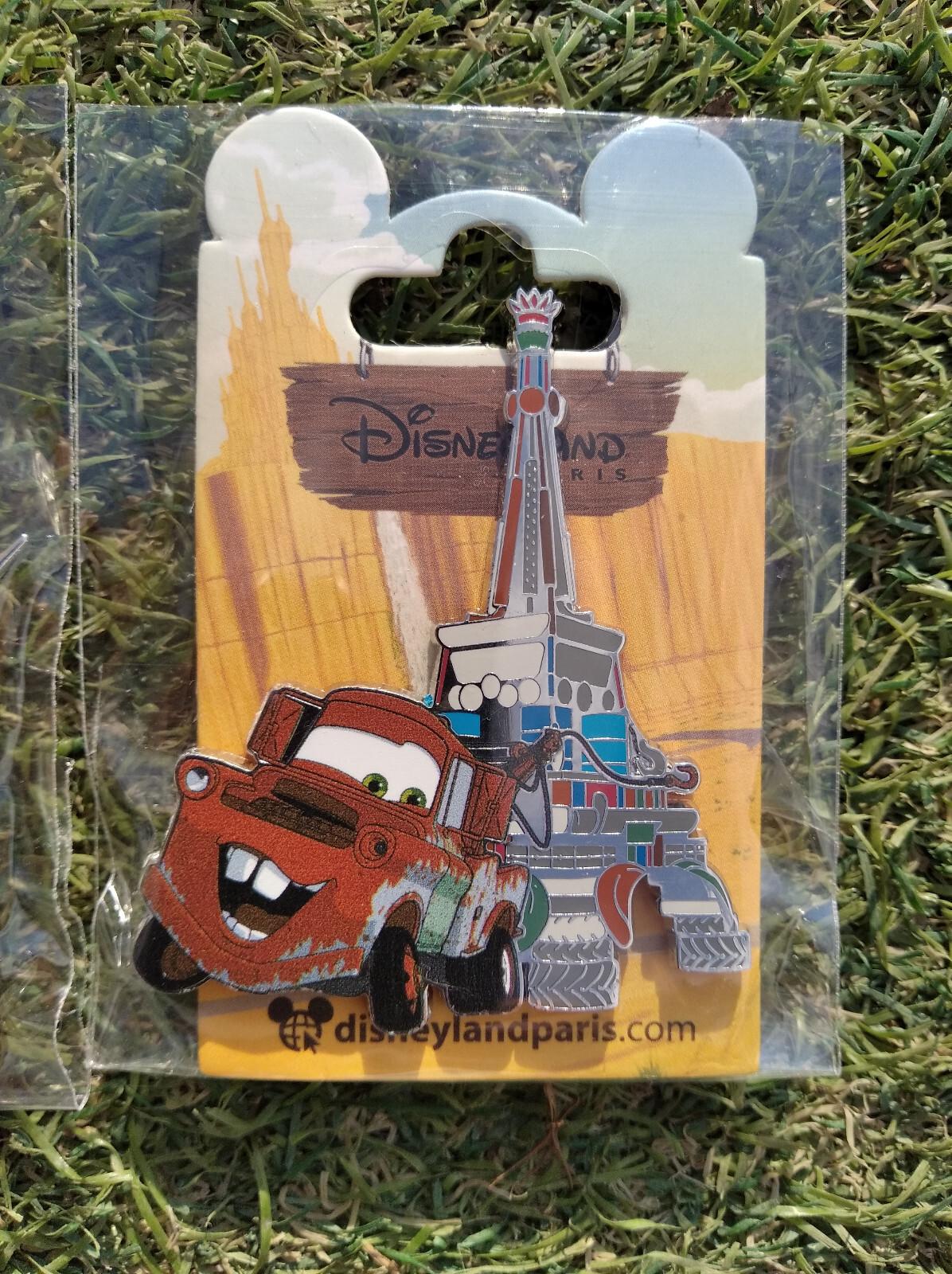 Cars Flash McQueen Tow Mater Logo 3 pins set Disney Land Paris DLP Nov 2022 Pin
