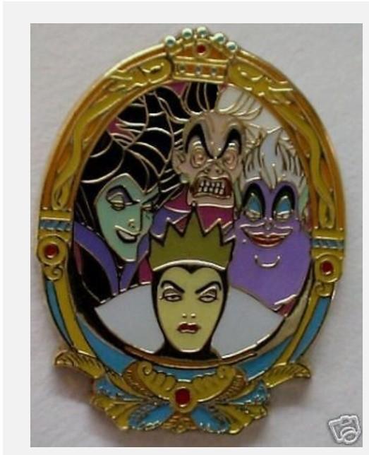 Cast Member Lanyard Series 3 Villains Maleficent Cruella Disney Paris Dlp pin
