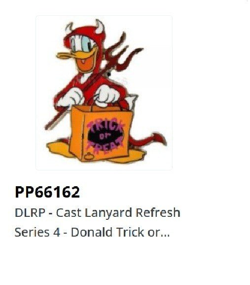 Cast Member Lanyard Series 4 Donald Devil Trick or Treat Disney Dlrp Dlp LE pin
