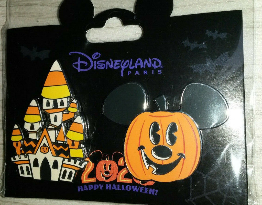 Castle and Mickey Pumpkin Halloween Disney Paris Dlp 2020 Pins
