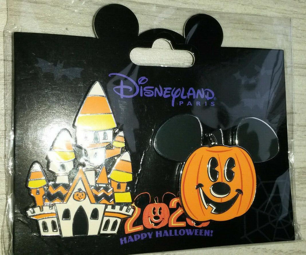 Castle and Mickey Pumpkin Halloween Disney Paris Dlp 2020 Pins