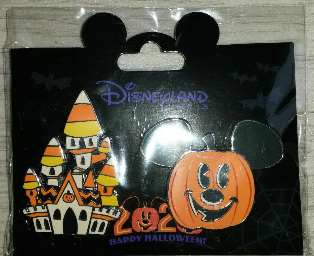 Castle and Mickey Pumpkin Halloween Disney Paris Dlp 2020 Pins