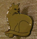 Cat proudly posing silver/mirror colour Pin